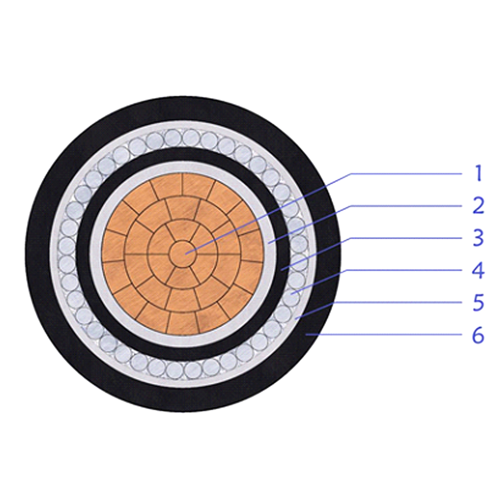 Single Core Cu/XLPE/PVC/AWA/PVC Armored Power Cable (0.6/1 kV)